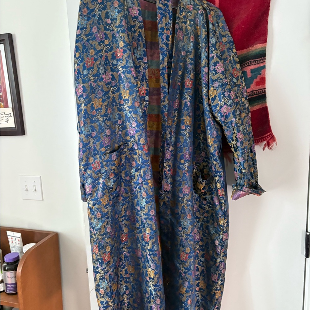 Floral Patterned Long Robe